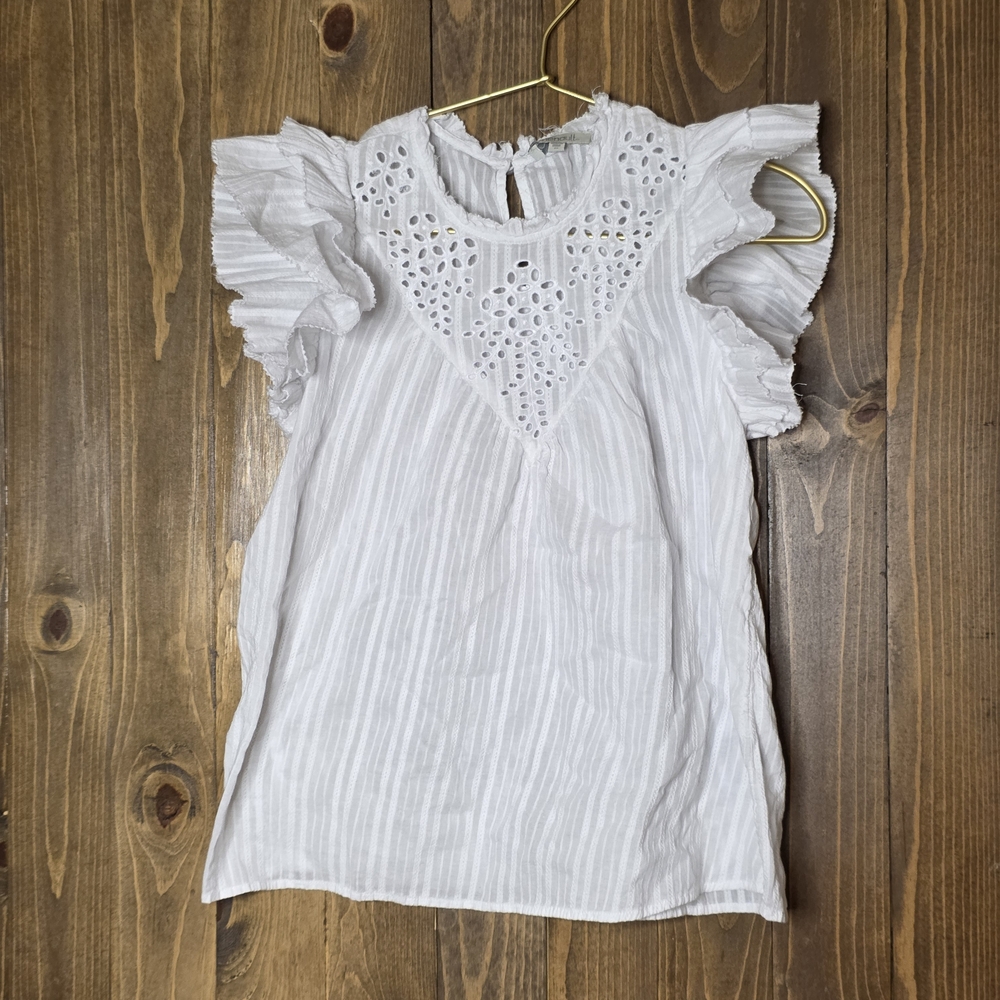 Chenault White Eyelet Blouse